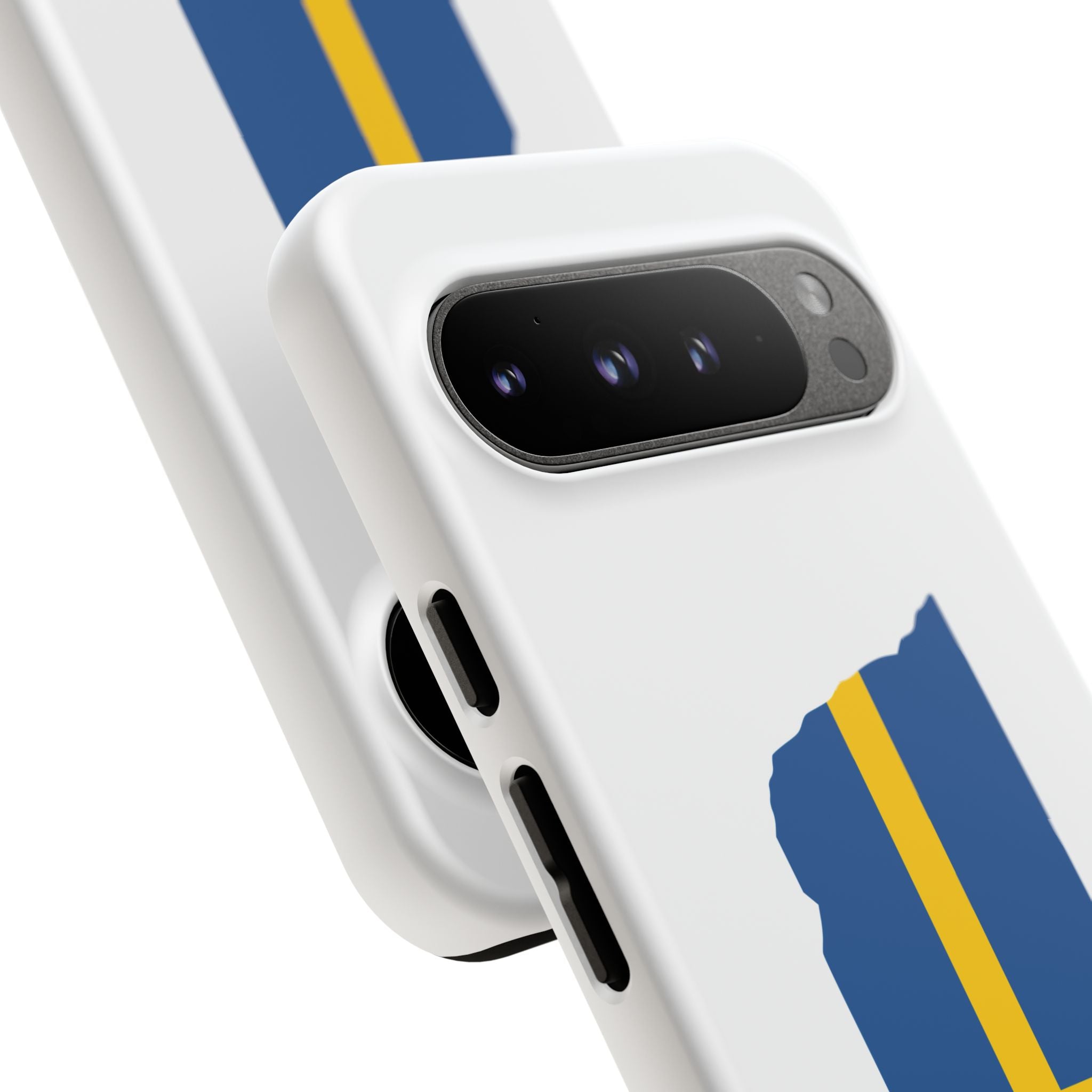 Tough Protective Phone Case | Swedish Flag on Nebraska Outline