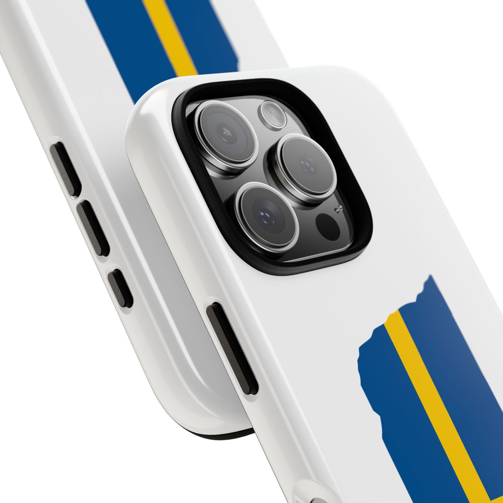 Tough Protective Phone Case | Swedish Flag on Nebraska Outline