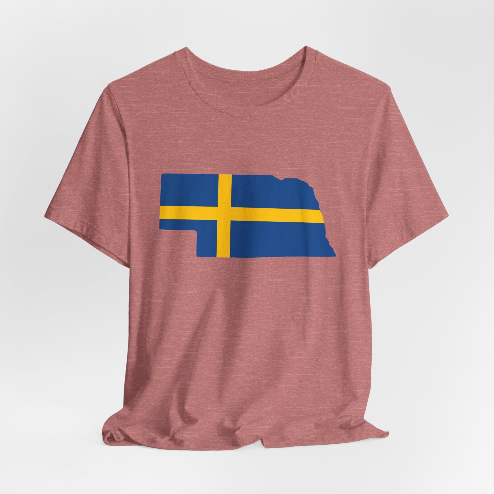 Women's T-Shirt | Swedish Flag on Nebraska Outline