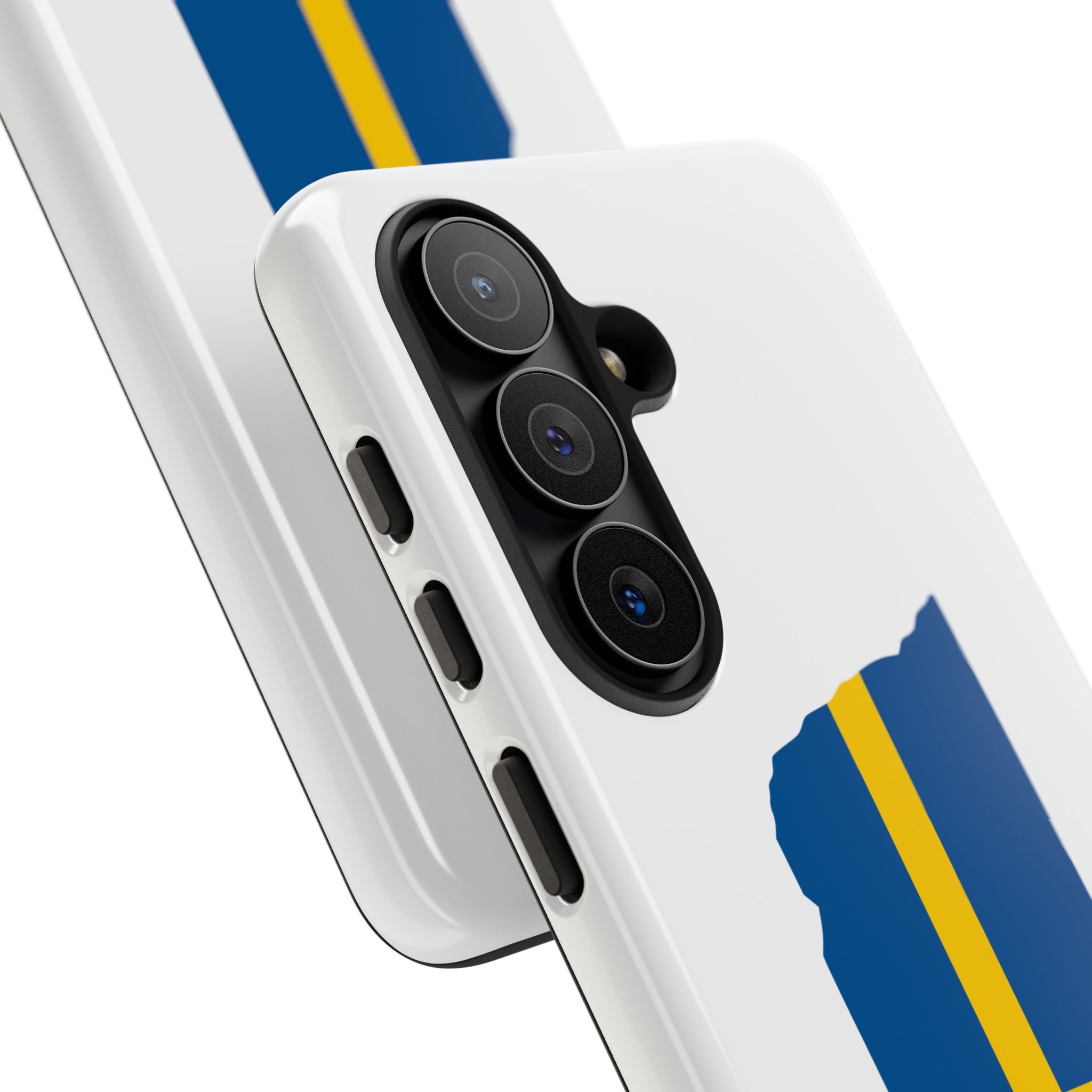 Tough Protective Phone Case | Swedish Flag on Nebraska Outline