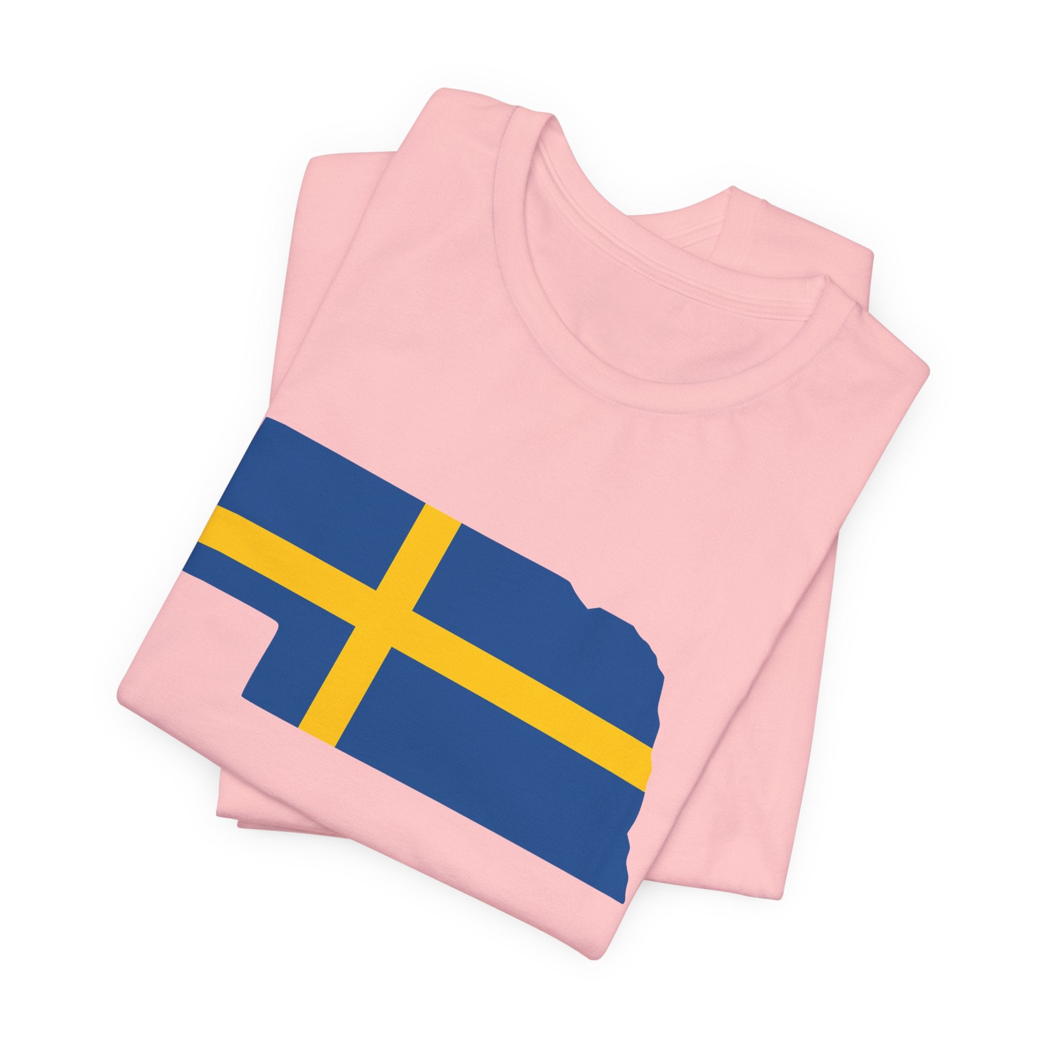 Women's T-Shirt | Swedish Flag on Nebraska Outline