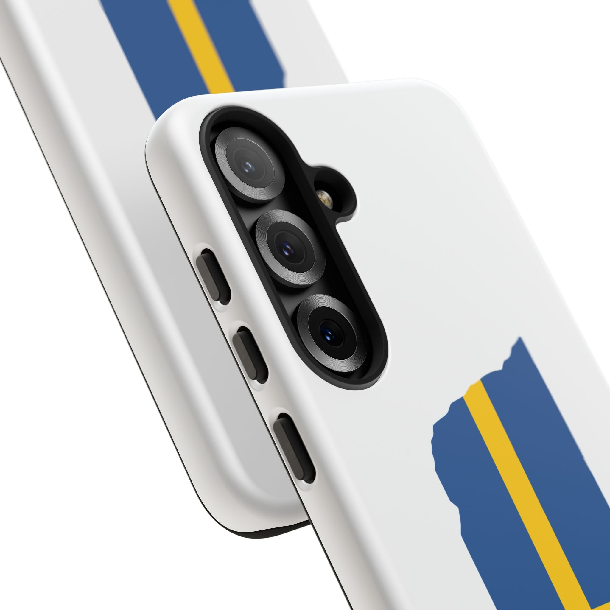 Tough Protective Phone Case | Swedish Flag on Nebraska Outline