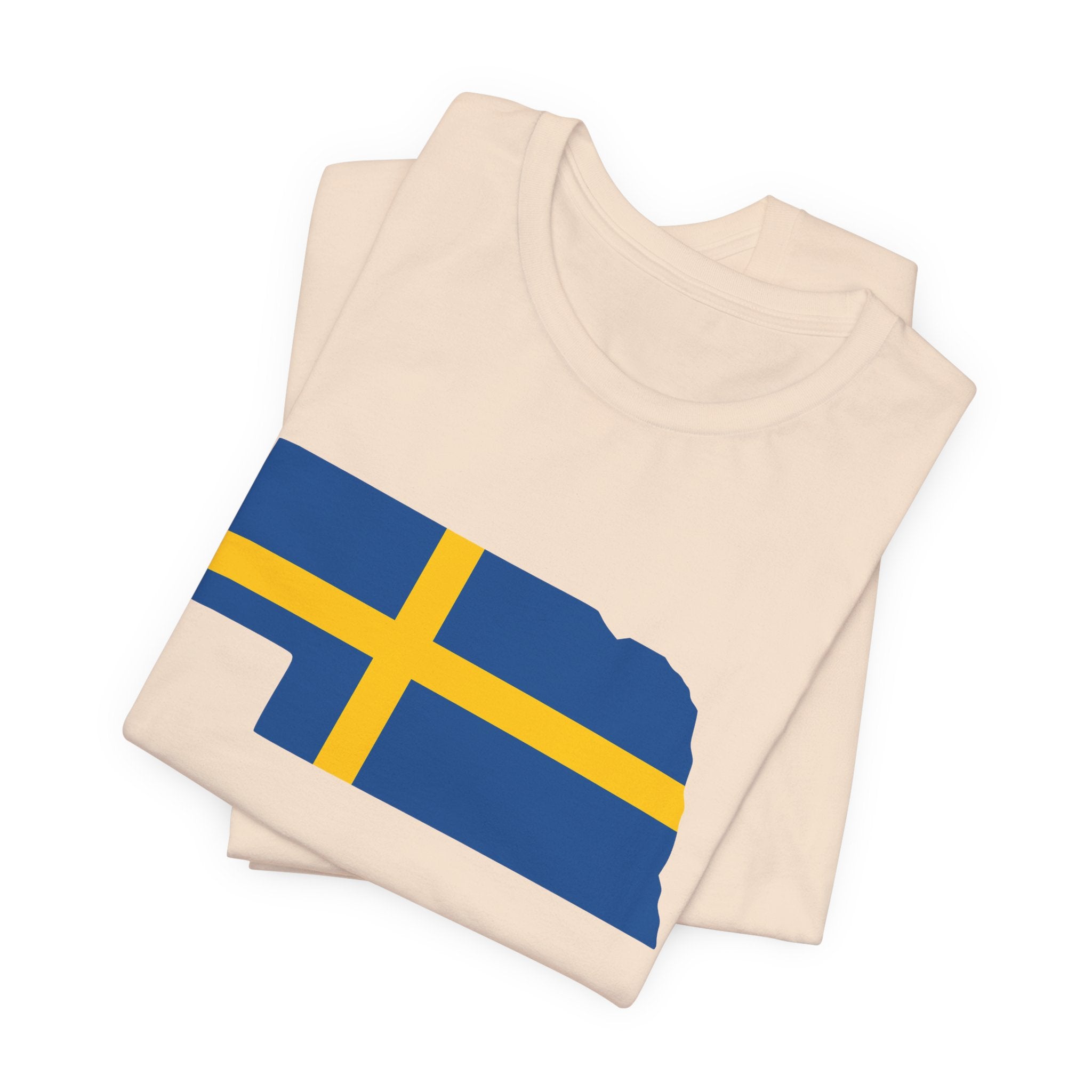 Women's T-Shirt | Swedish Flag on Nebraska Outline