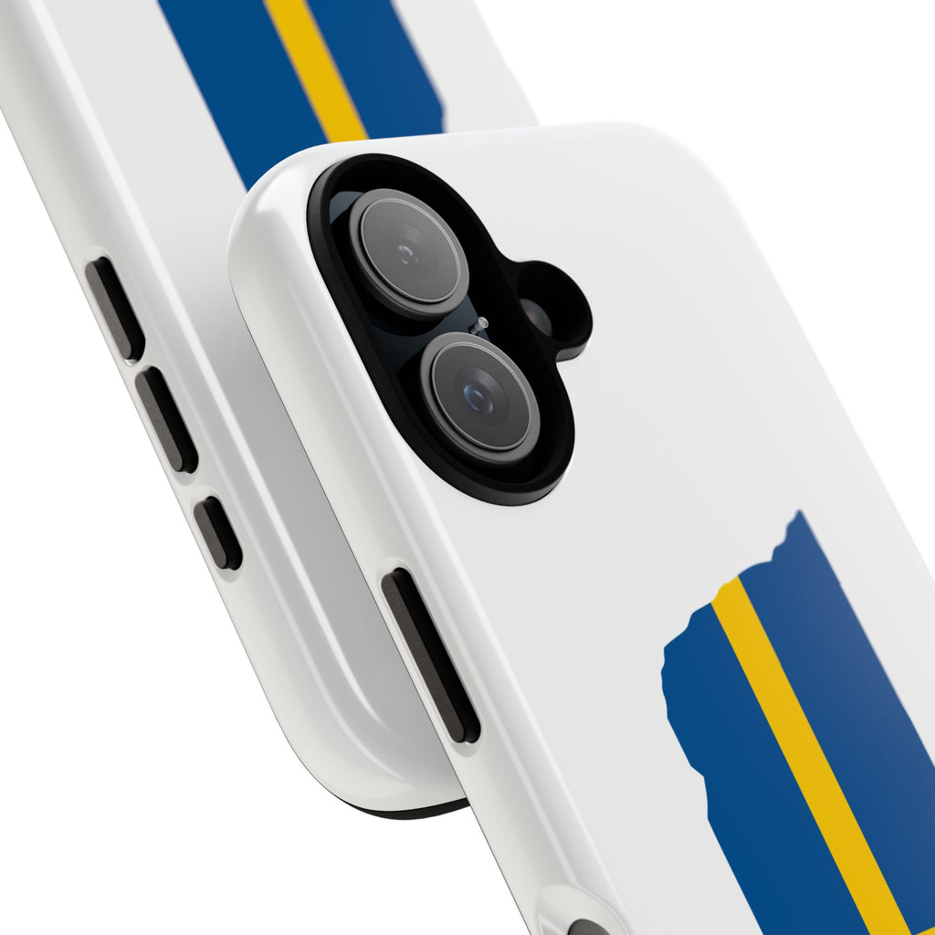 Tough Protective Phone Case | Swedish Flag on Nebraska Outline