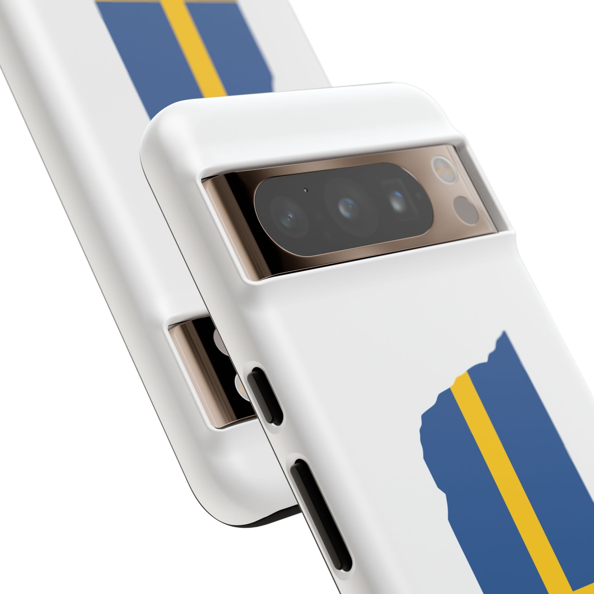 Tough Protective Phone Case | Swedish Flag on Nebraska Outline