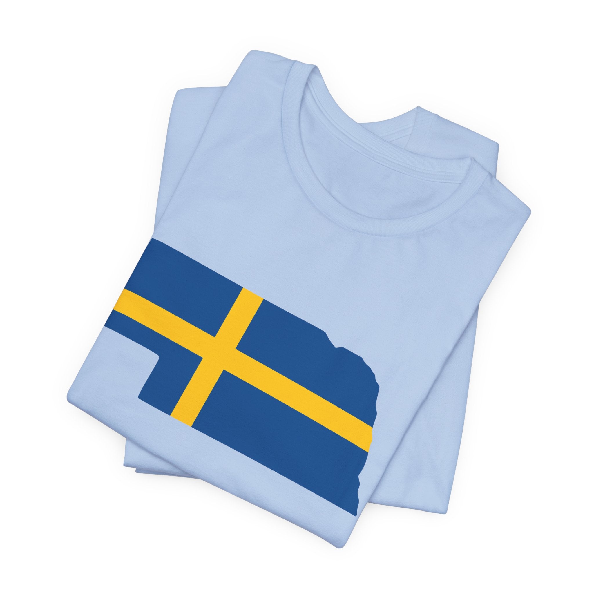 Women's T-Shirt | Swedish Flag on Nebraska Outline