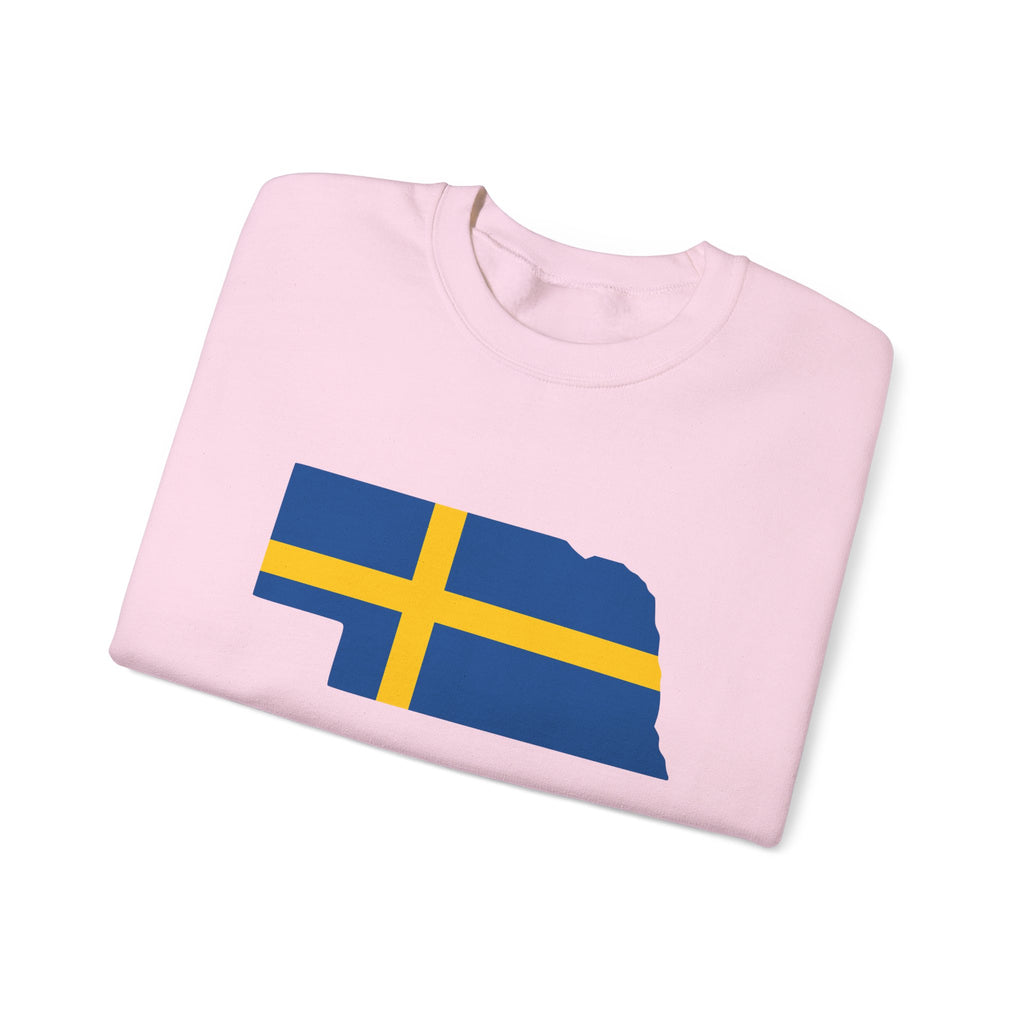 Sweden Flag on Nebraska Outline | Heavy Sweatshirt