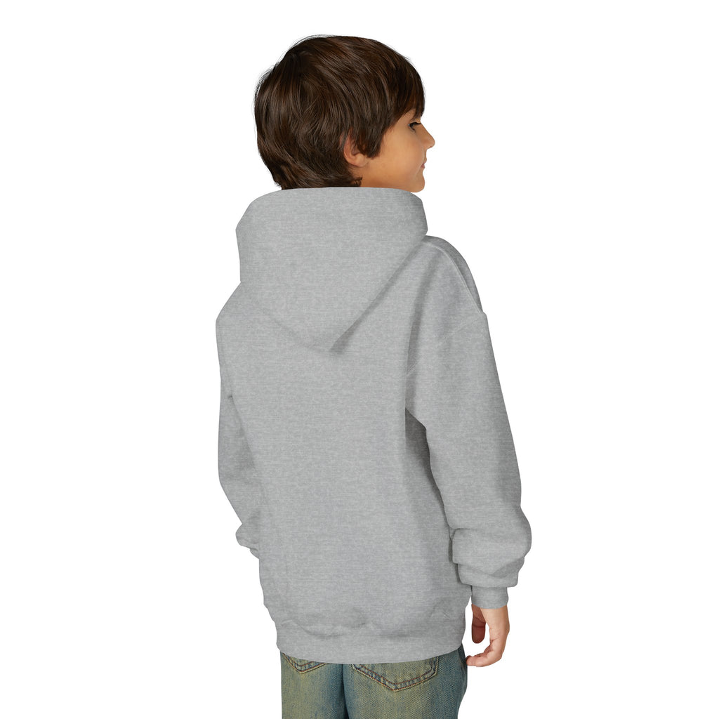 Youth Hooded Sweatshirt | Swedish Flag on Nebraska Outline