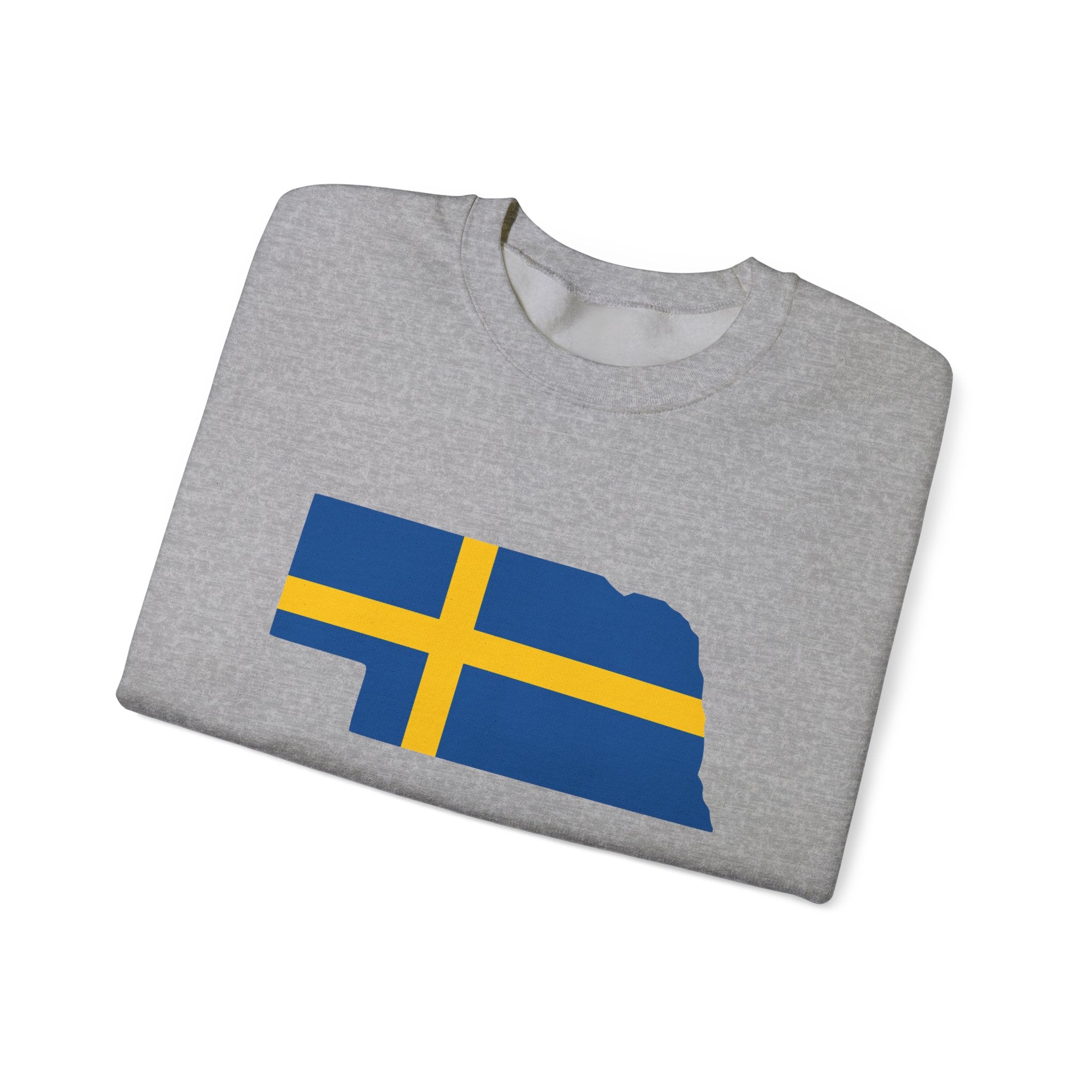 Sweden Flag on Nebraska Outline | Heavy Sweatshirt
