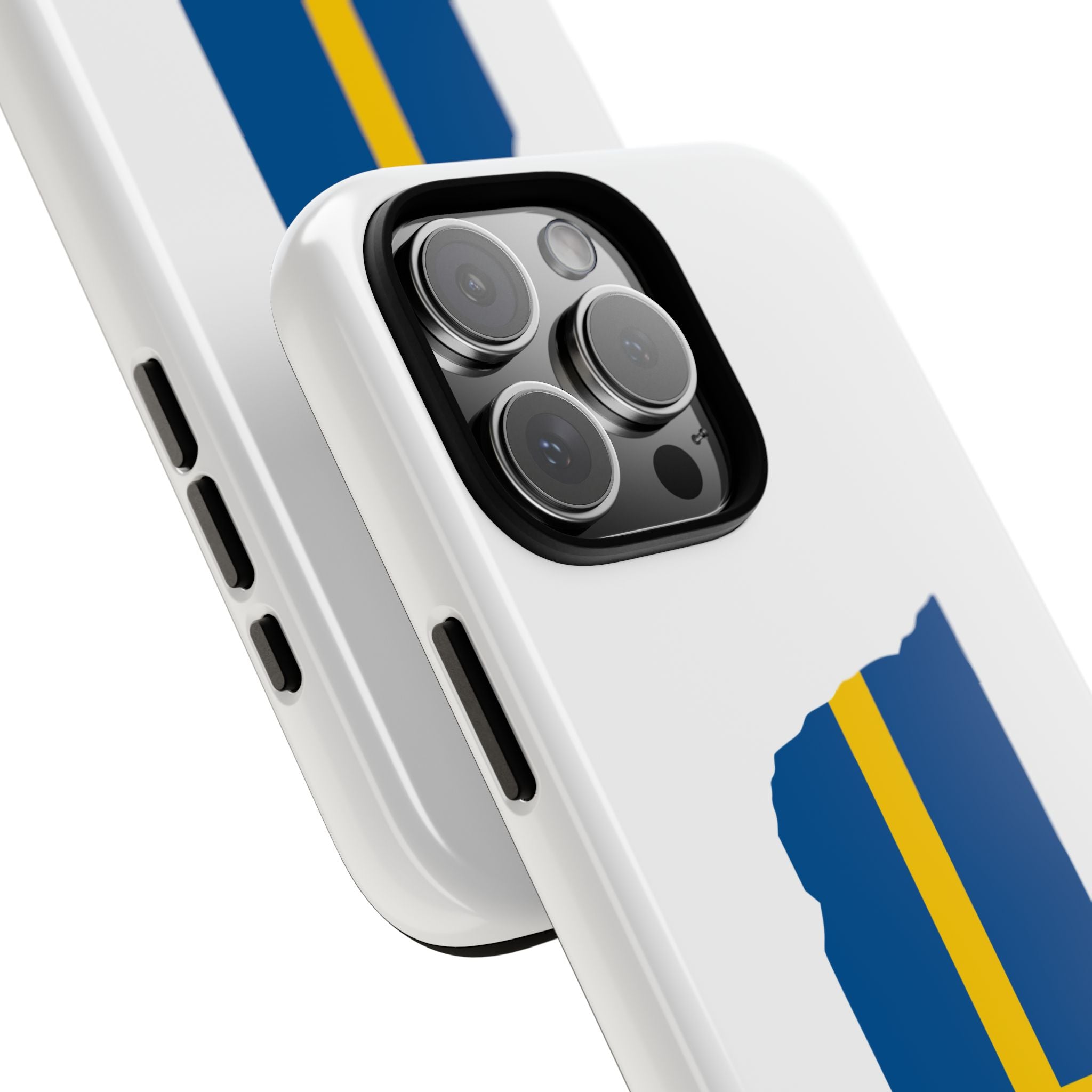 Tough Protective Phone Case | Swedish Flag on Nebraska Outline