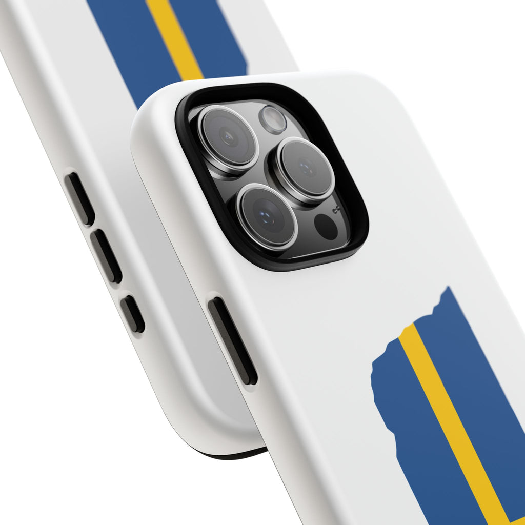 Tough Protective Phone Case | Swedish Flag on Nebraska Outline