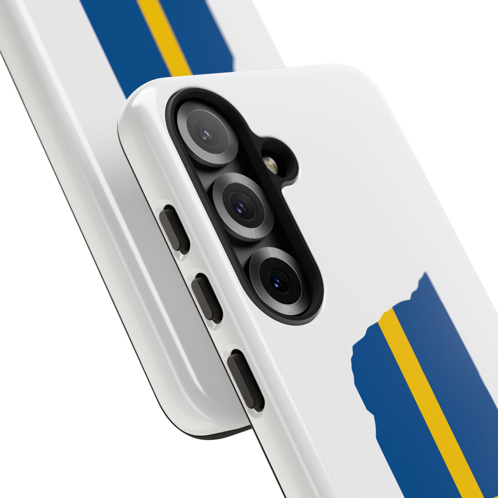 Tough Protective Phone Case | Swedish Flag on Nebraska Outline