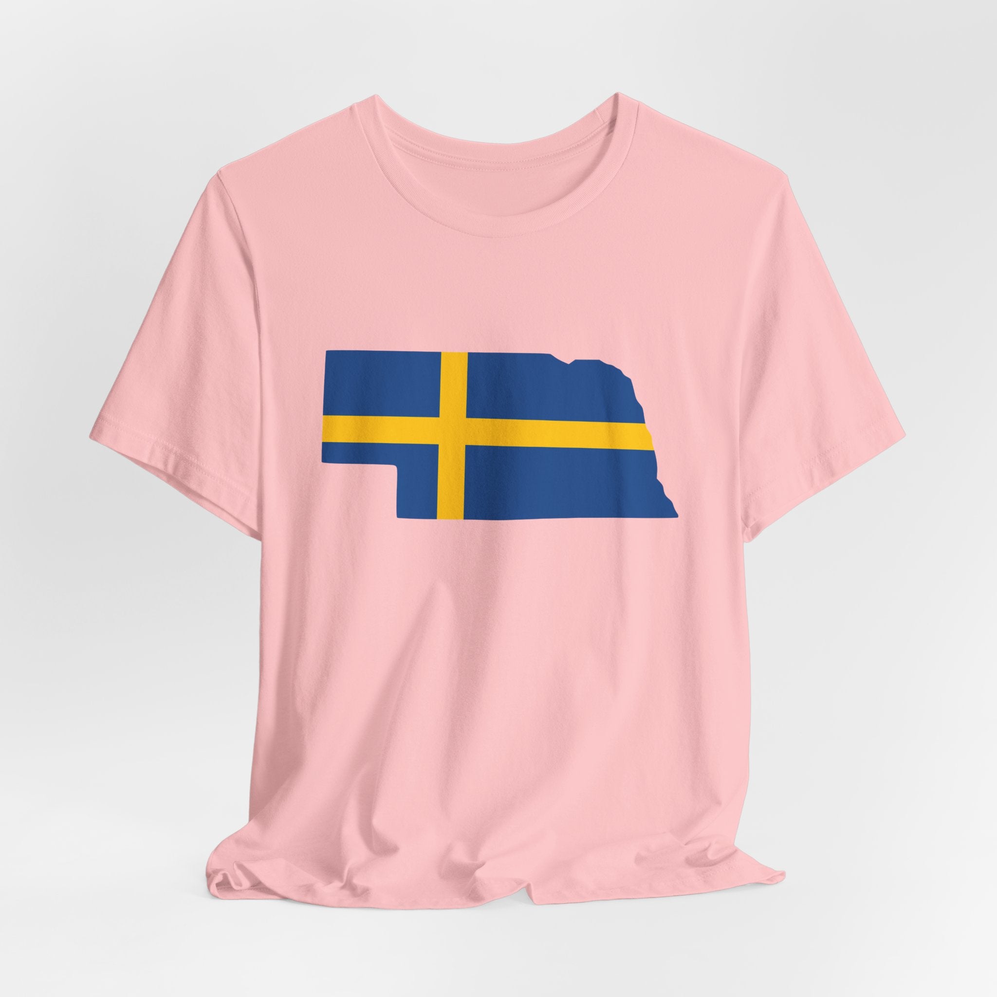 Women's T-Shirt | Swedish Flag on Nebraska Outline