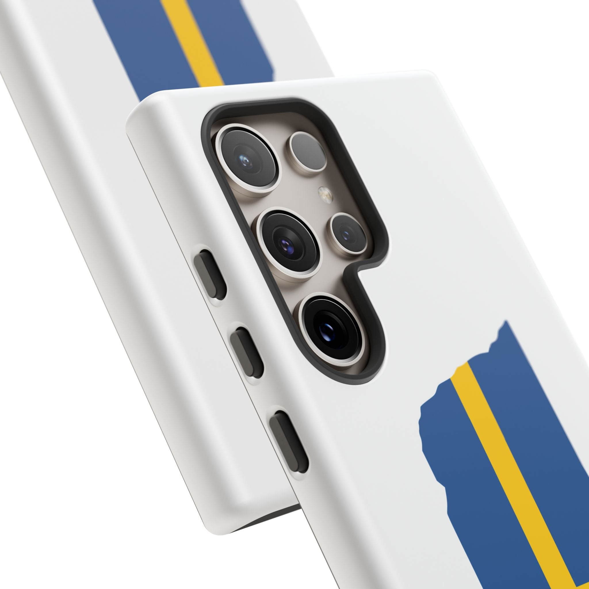 Tough Protective Phone Case | Swedish Flag on Nebraska Outline