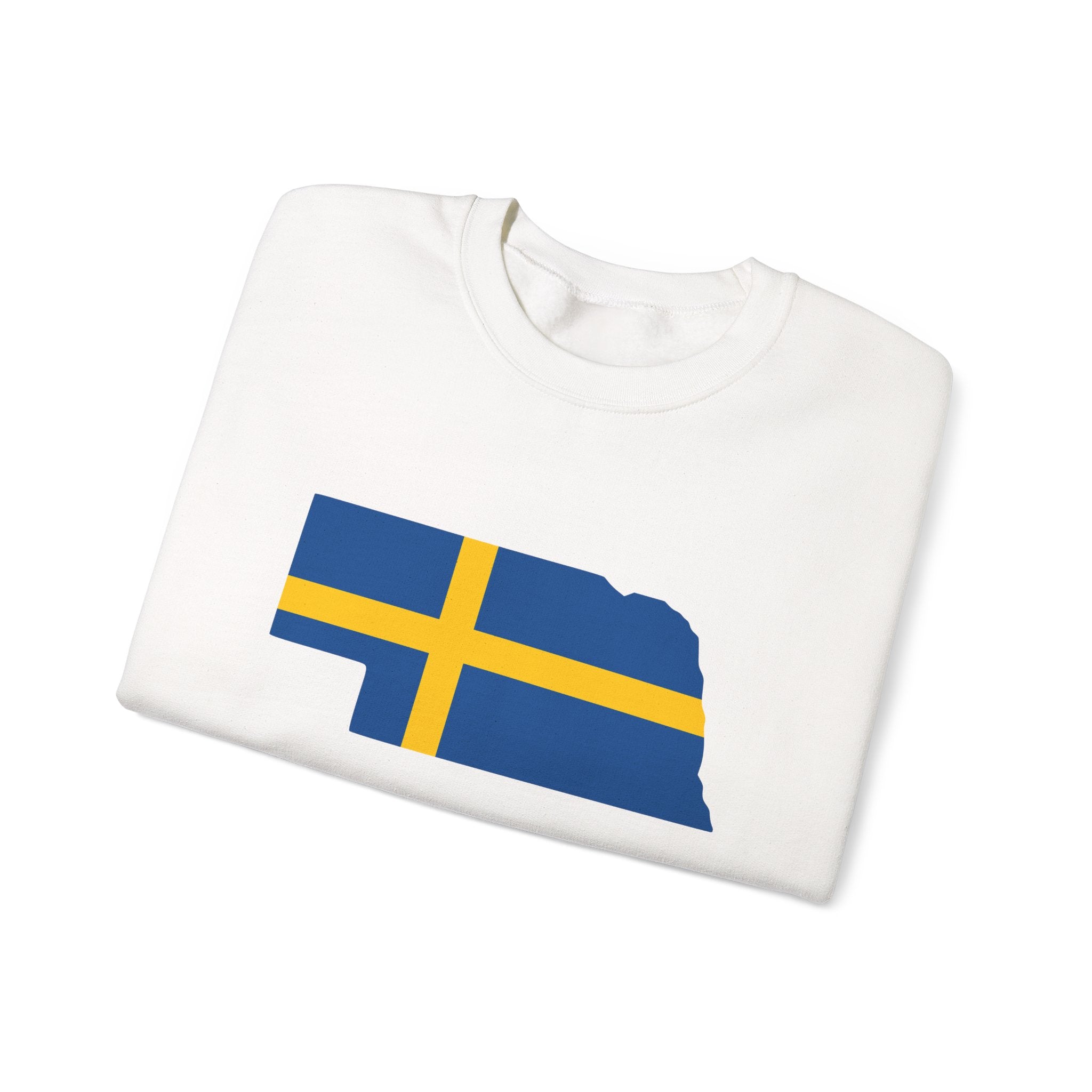 Sweden Flag on Nebraska Outline | Heavy Sweatshirt