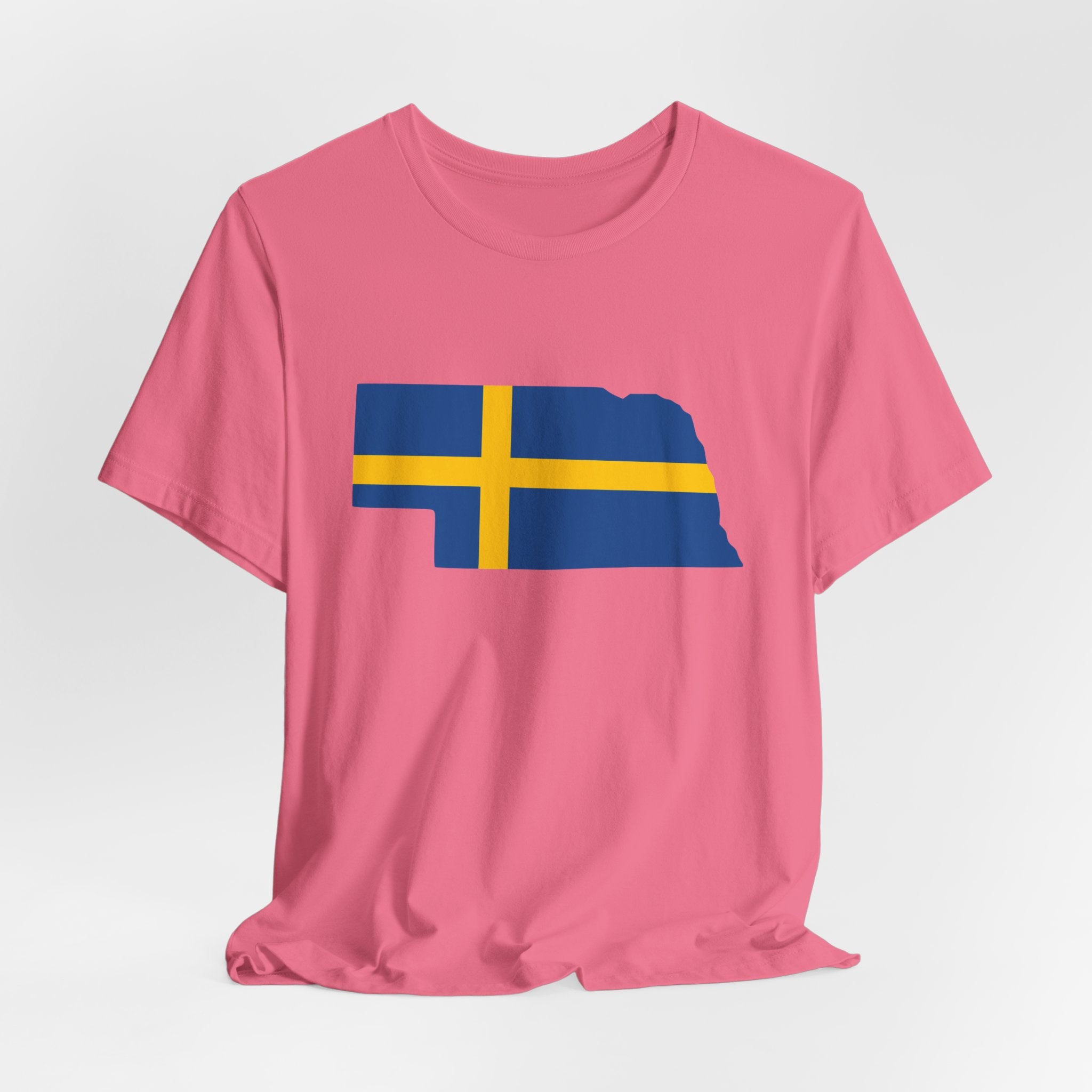 Women's T-Shirt | Swedish Flag on Nebraska Outline