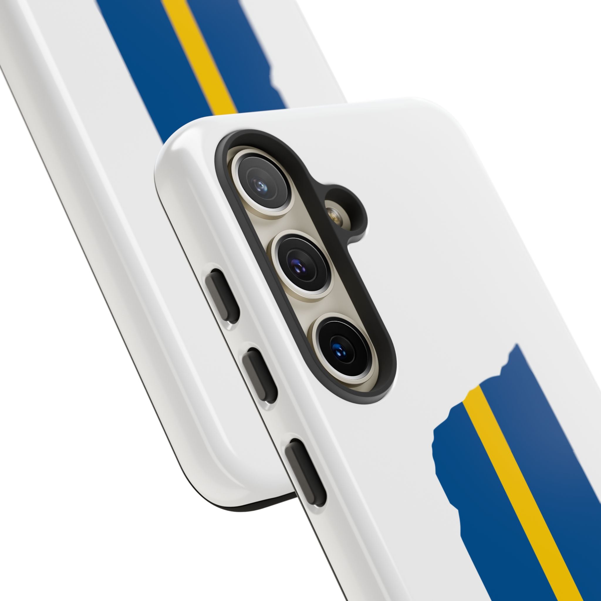 Tough Protective Phone Case | Swedish Flag on Nebraska Outline