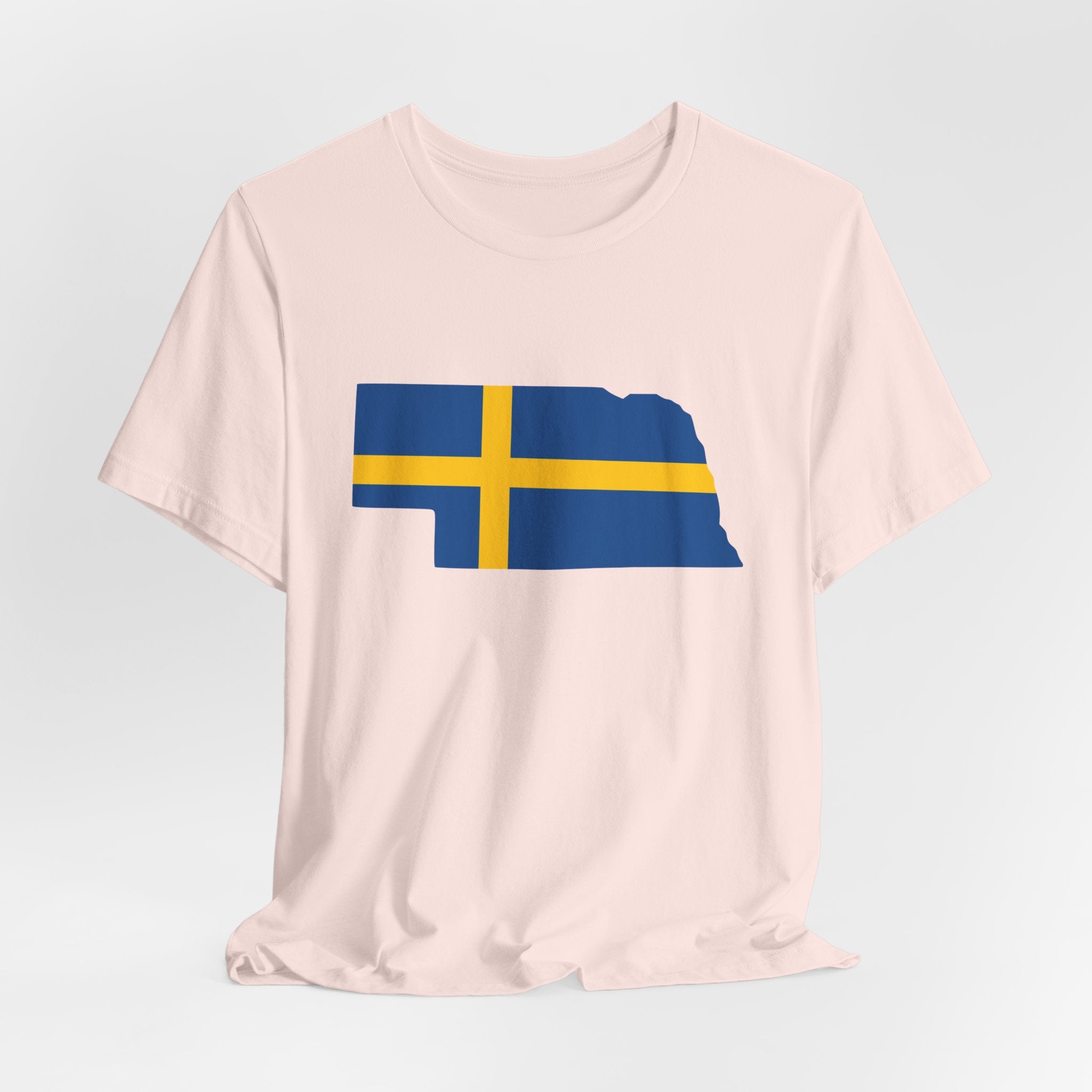Women's T-Shirt | Swedish Flag on Nebraska Outline