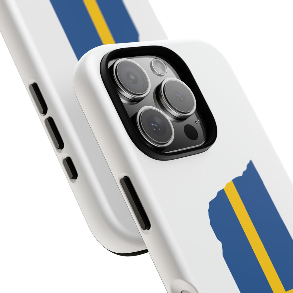 Tough Protective Phone Case | Swedish Flag on Nebraska Outline