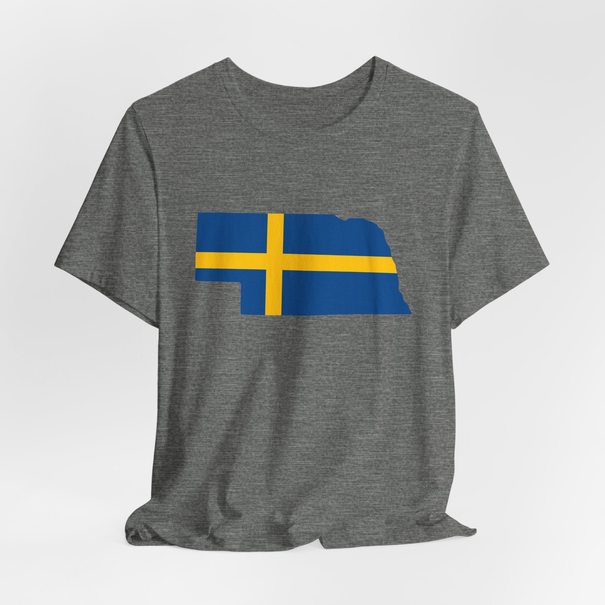 Women's T-Shirt | Swedish Flag on Nebraska Outline