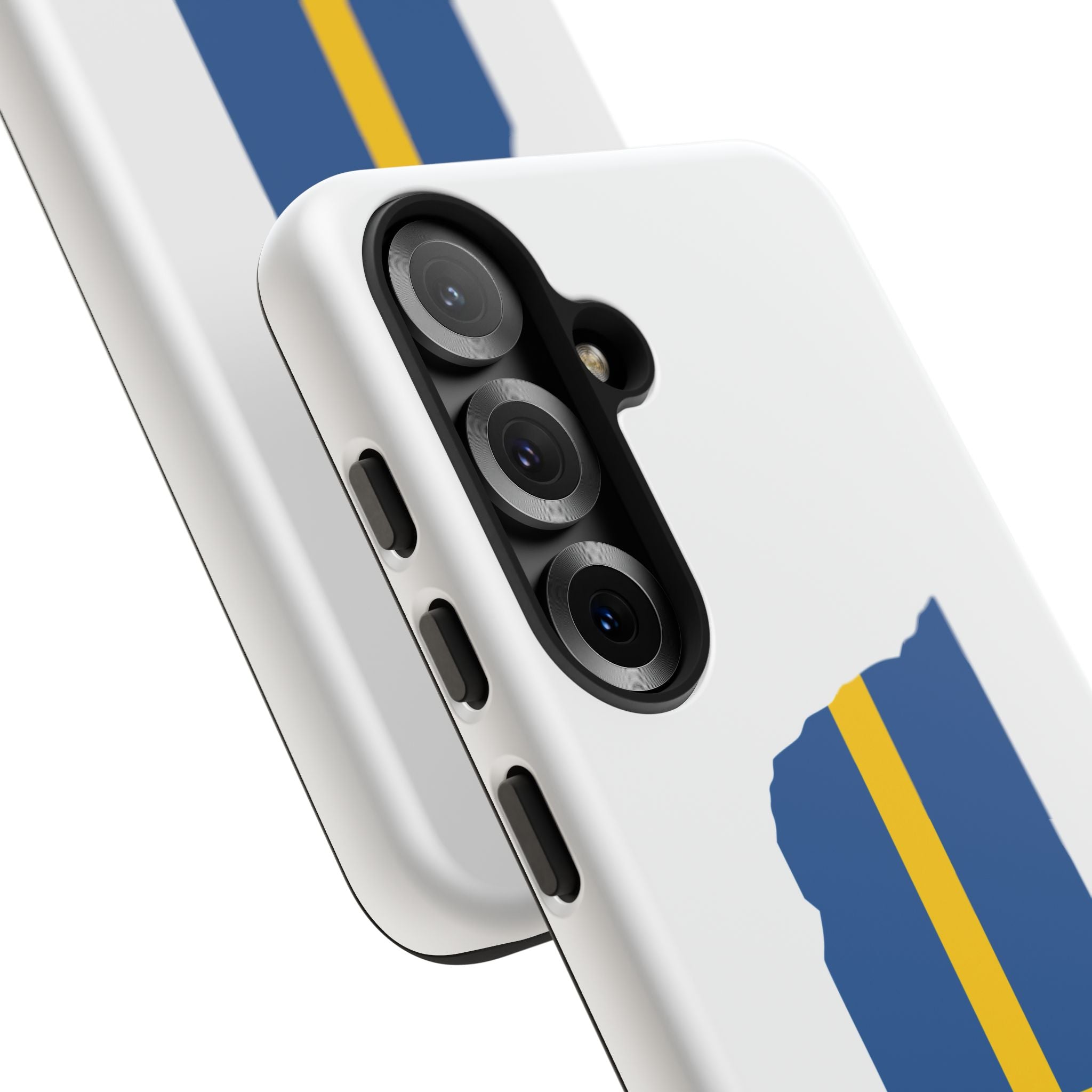 Tough Protective Phone Case | Swedish Flag on Nebraska Outline