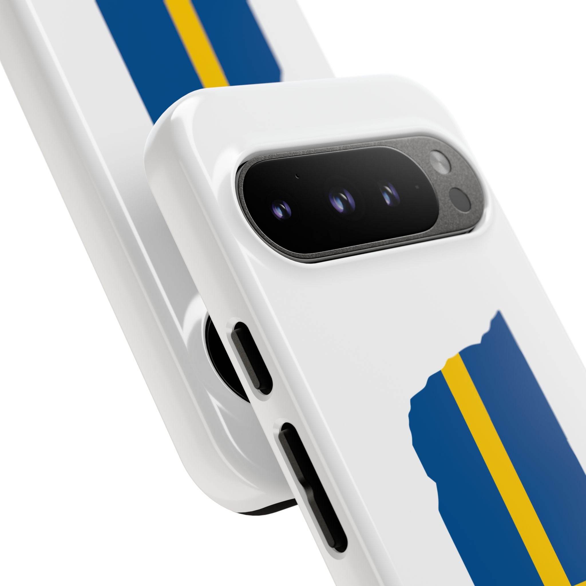 Tough Protective Phone Case | Swedish Flag on Nebraska Outline