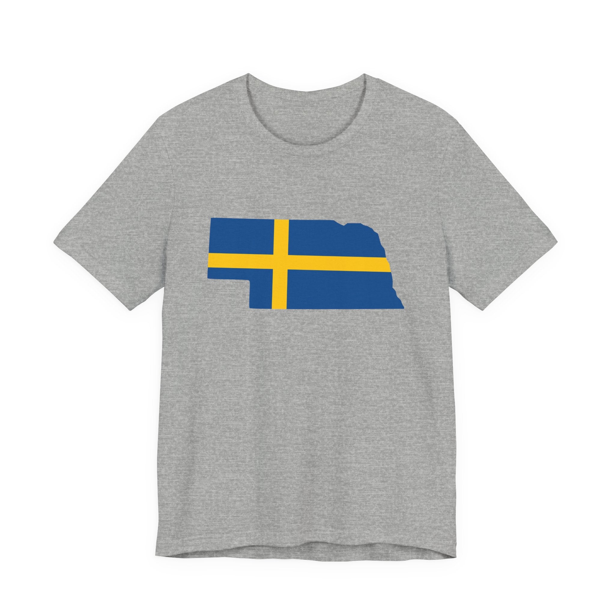 Women's T-Shirt | Swedish Flag on Nebraska Outline