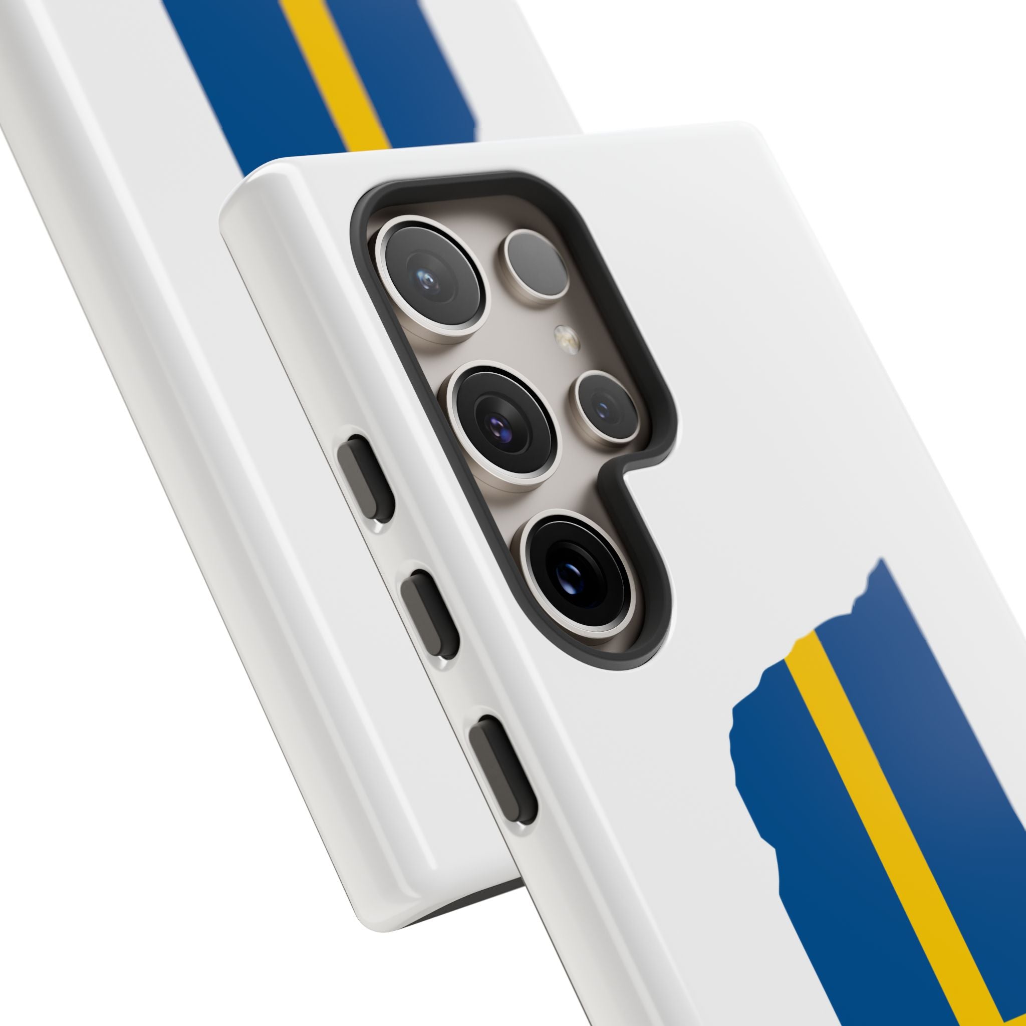 Tough Protective Phone Case | Swedish Flag on Nebraska Outline