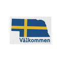 Outdoor Rug | Swedish Flag on Nebraska Outline
