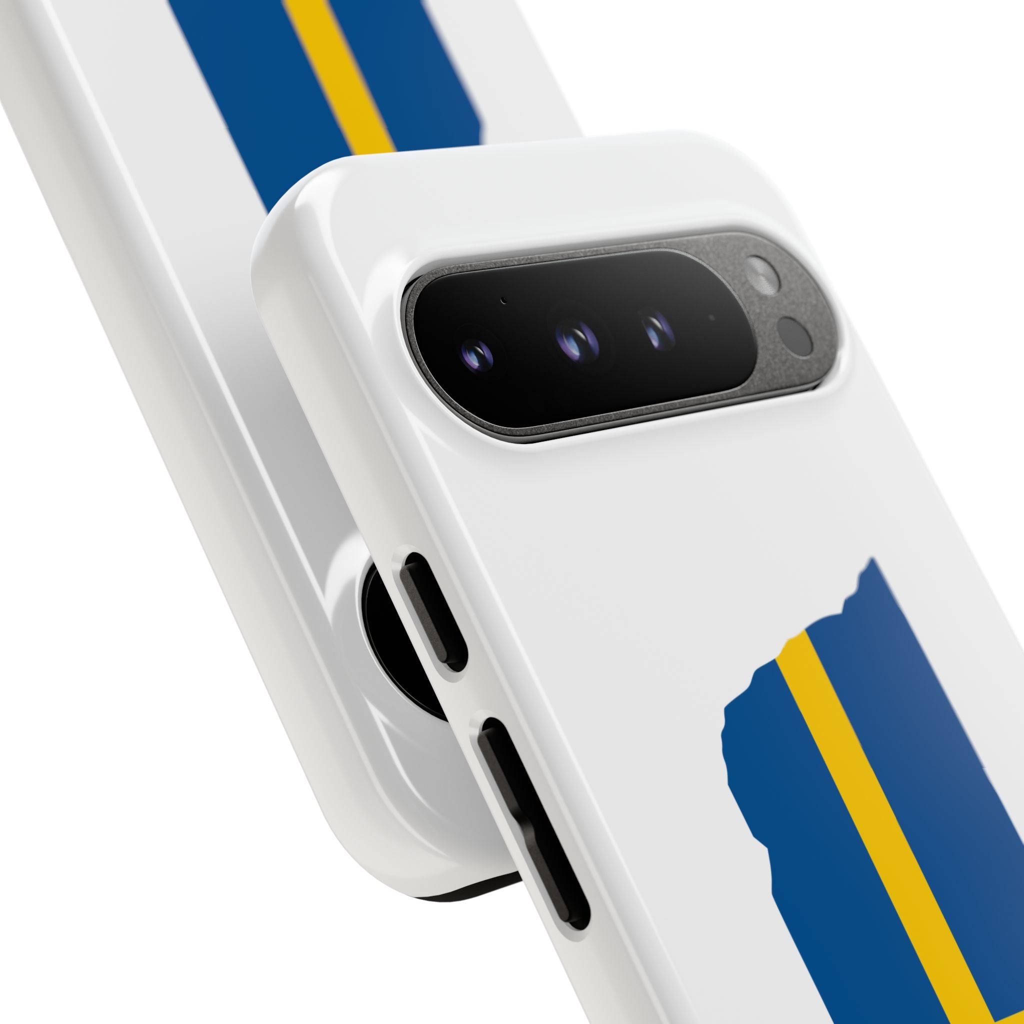 Tough Protective Phone Case | Swedish Flag on Nebraska Outline